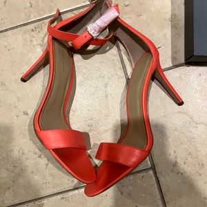 Coral ankle strap heels Ann Taylor brand new with tags never worn size 8.5